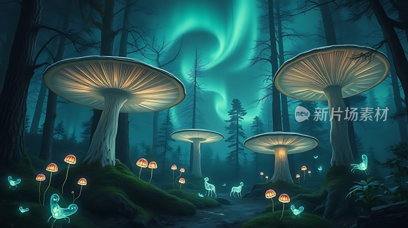 神秘森林夜光奇景