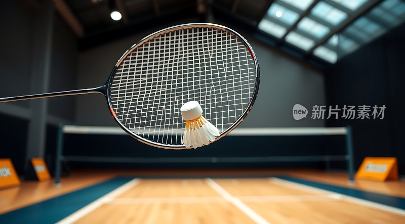 新片场素材 羽毛球拍与羽毛球