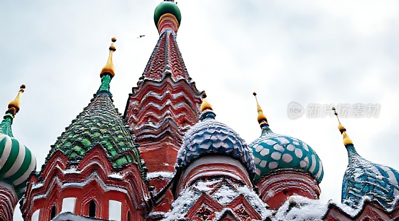 圣瓦西里大教堂冬日美景