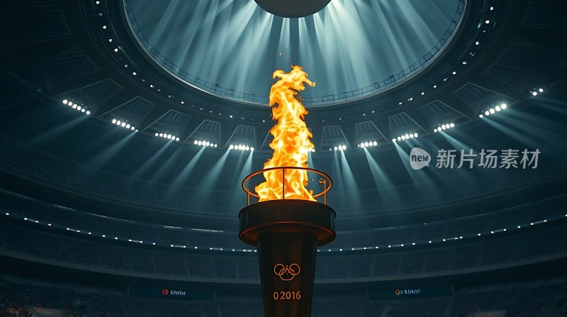 奥运圣火点燃光芒四射迎接2016年盛事