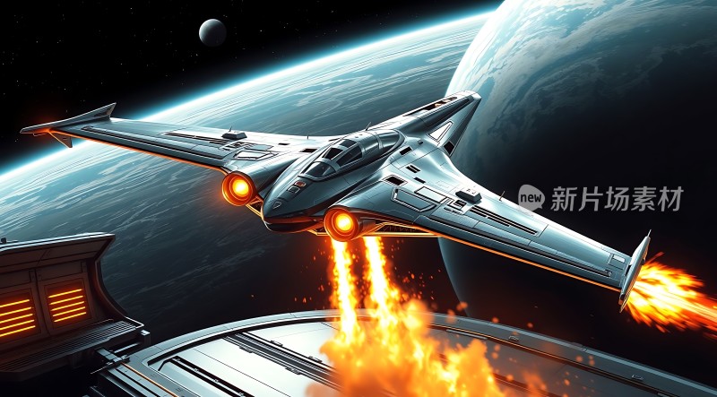星际飞船启航探索未知宇宙