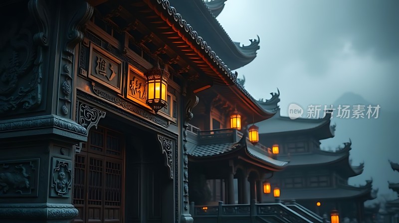 古风建筑夜景