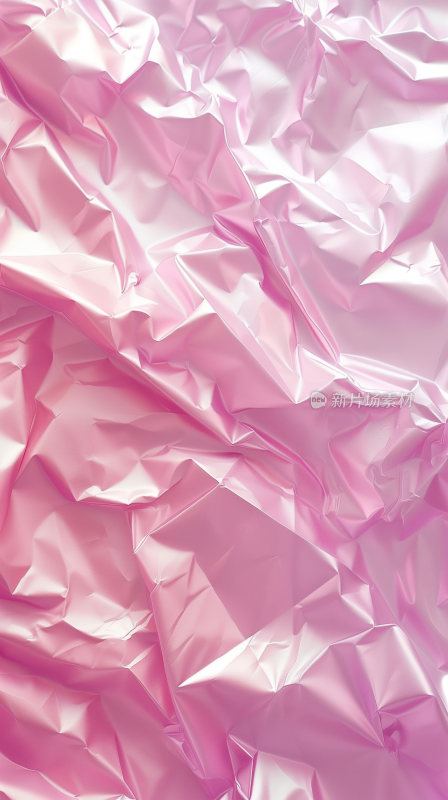 粉色纸张褶皱纹理的背景素材
