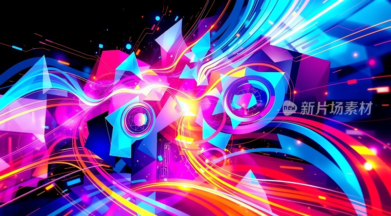 新片场素材炫彩科技风