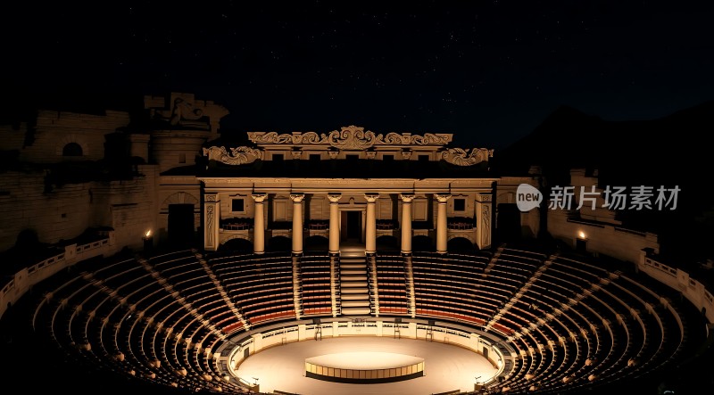 夜幕下的古希腊剧场