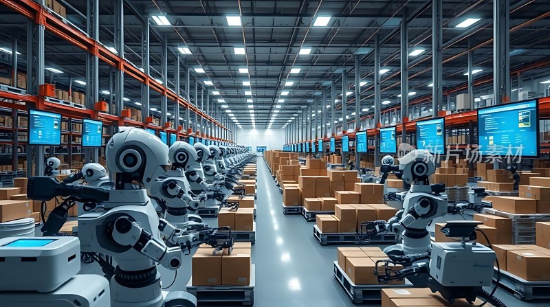 智能机器人仓库高效作业