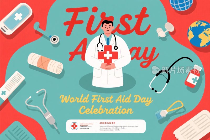 急救日宣传插画