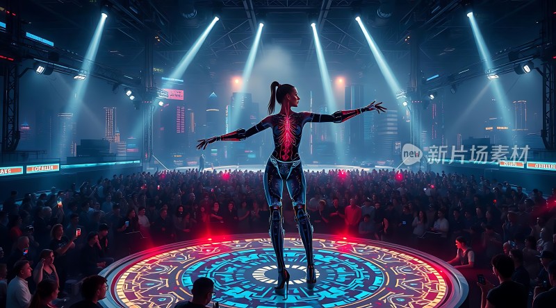 未来科技舞台上的炫目表演