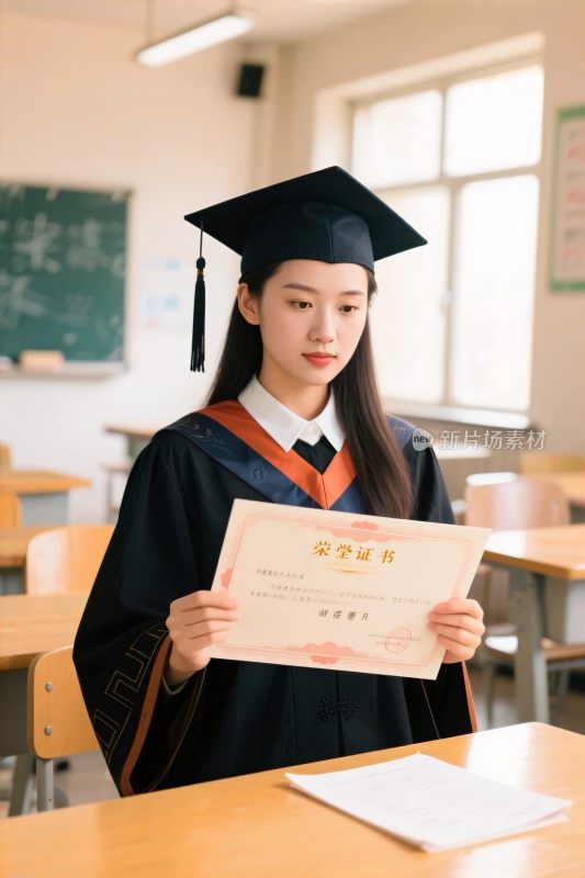 校园毕业场景人物照片