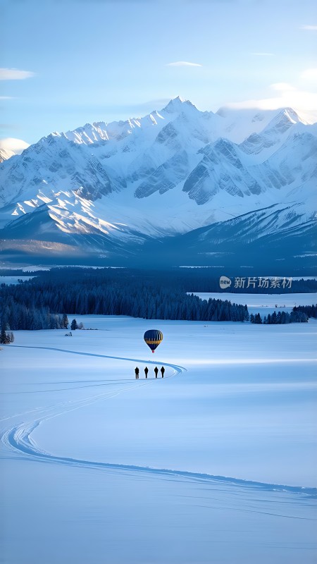 雪地热气球之旅探索冰雪世界之美