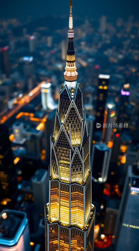 璀璨摩天大楼夜景