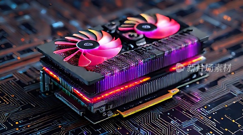 科技之光双风扇散热器与电路板