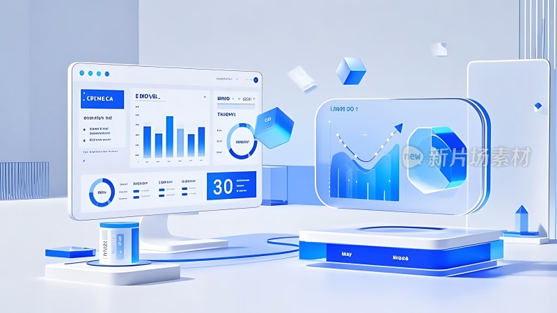 科技感数据分析图表展示