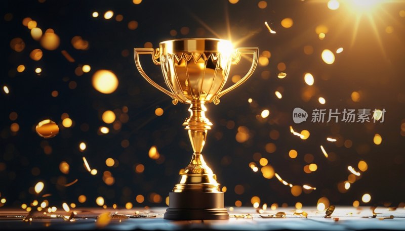 奖杯璀璨辉煌