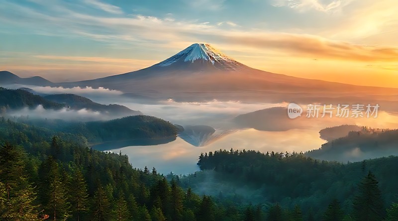 富士山日出美景