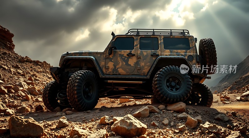 越野战车沙漠中的冒险之旅