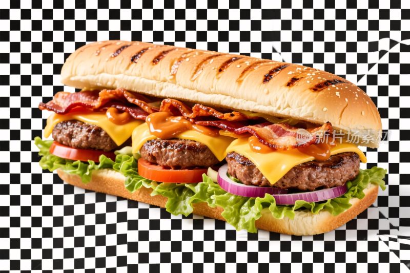 美味汉堡三明治图