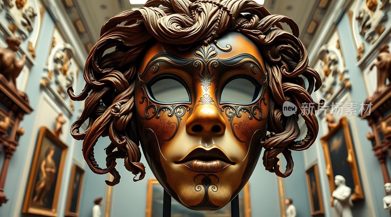 艺术馆中的神秘面具