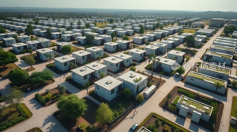 现代住宅区鸟瞰图