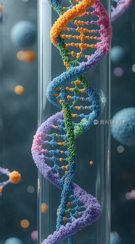 多彩DNA螺旋结构