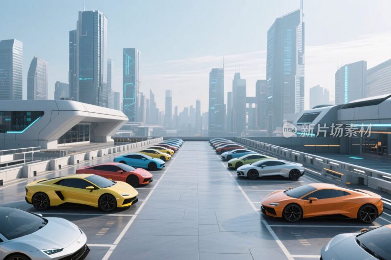 未来都市车场景