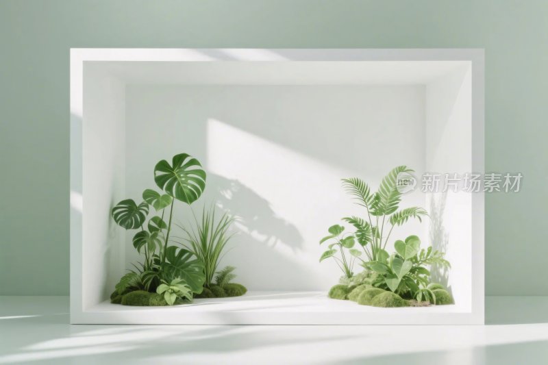简约绿植空间场景