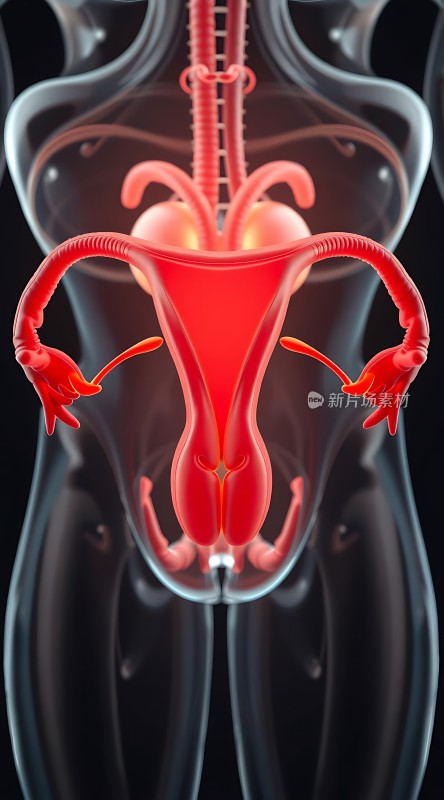 女性生殖系统解剖图