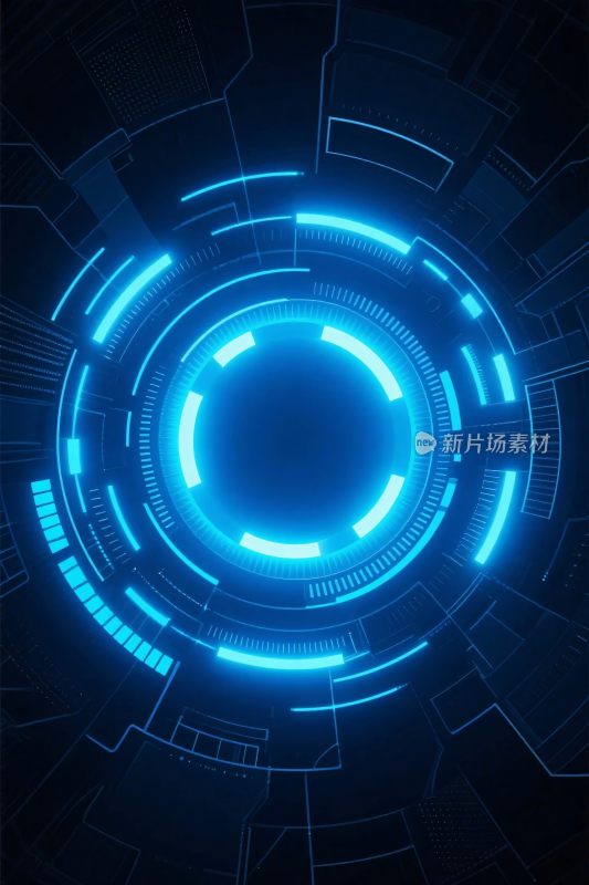 未来科技环形光效背景