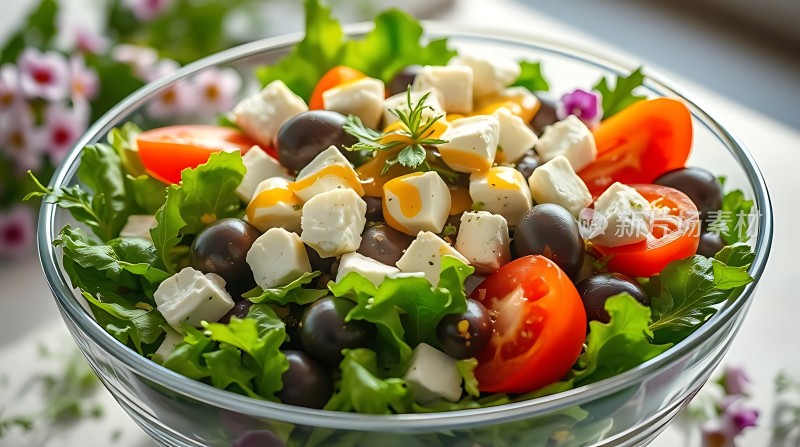 清新蔬菜沙拉健康美味