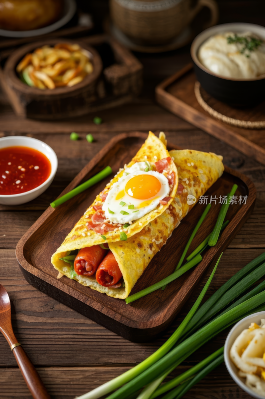 煎饼果子中国传统经典美食中式家常美味食物