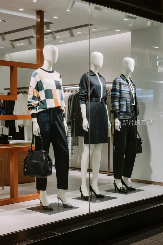 服装店橱窗模特陈列