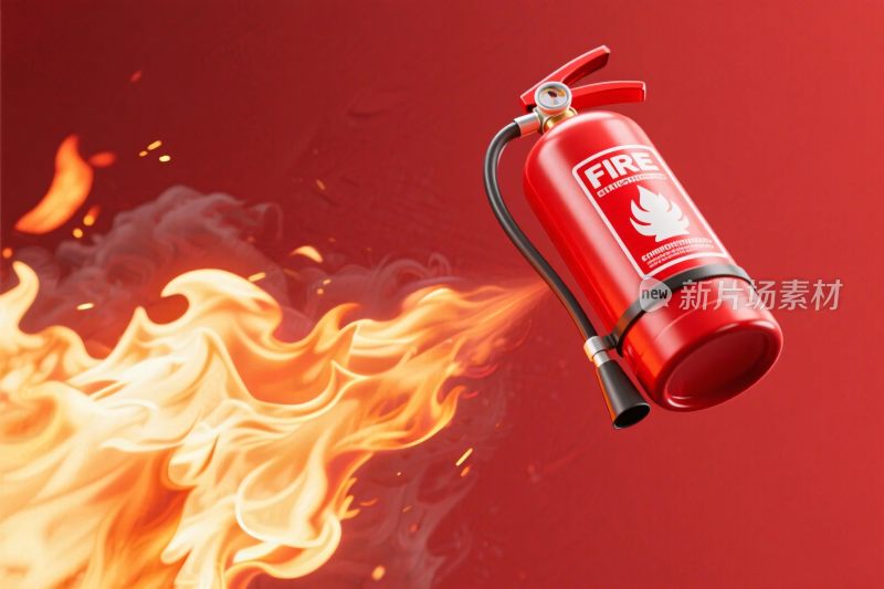 灭火器喷火动态效果
