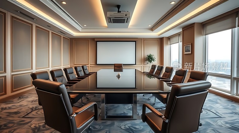 现代会议室高端大气适合商务洽谈与决策