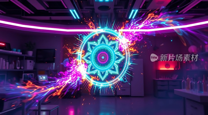 新片场素材炫彩科技实验室