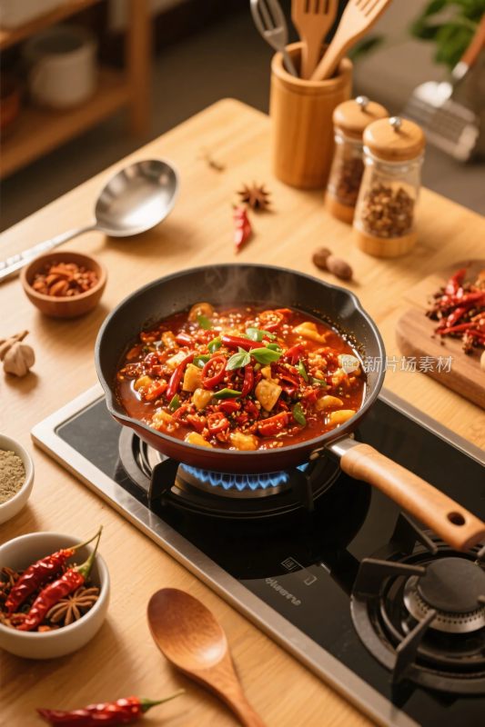 厨房美食烹饪画面