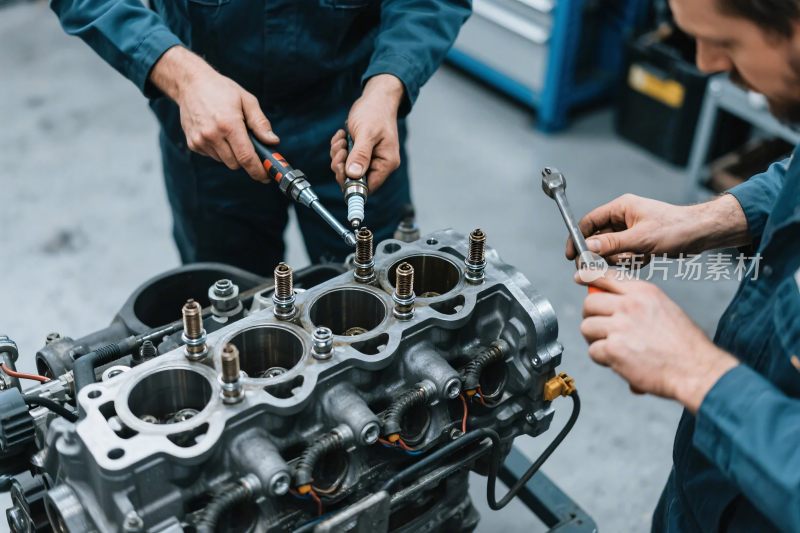 汽车引擎维修场景
