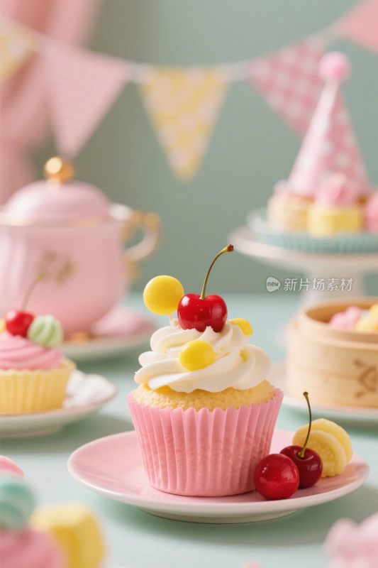 甜点主题美食插画