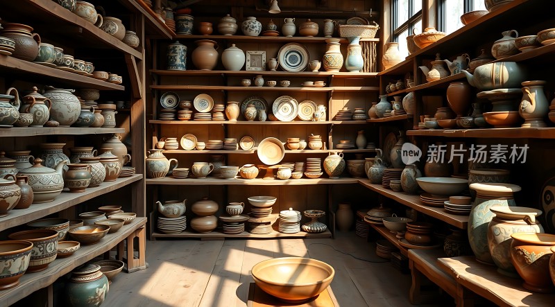 陶艺珍品展示精美瓷器陈列