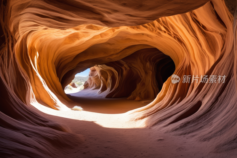 狭窄峡谷的地图尽头有灯光高清背景图片