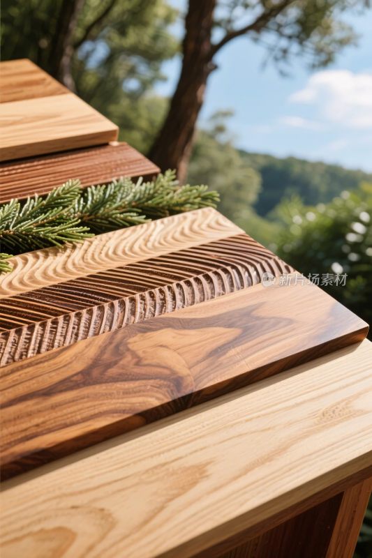户外木质板材展示