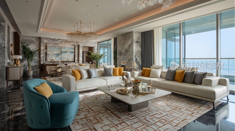 现代豪华客厅室内景观