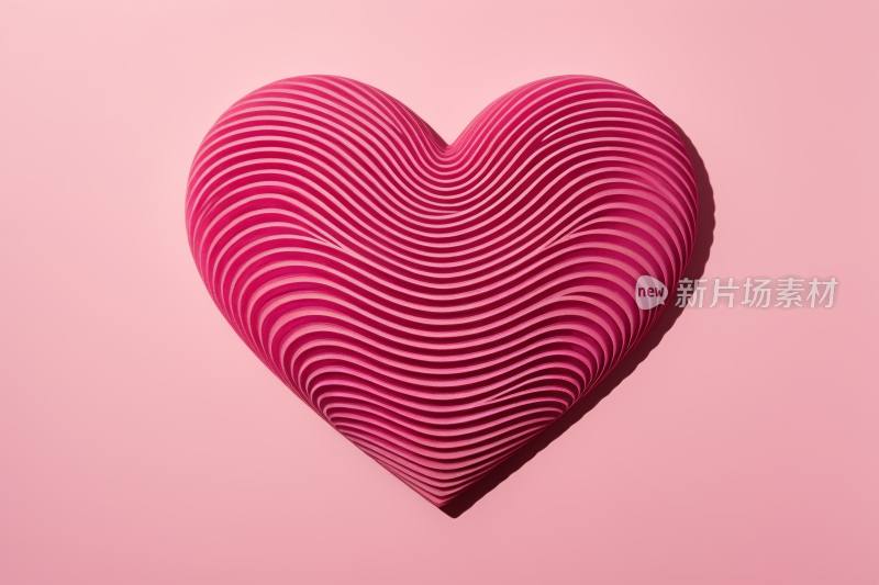粉红色背景粉红色爱心物体特写高清图片