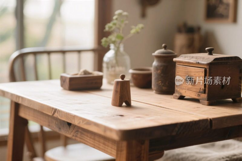 木质桌面复古陈设
