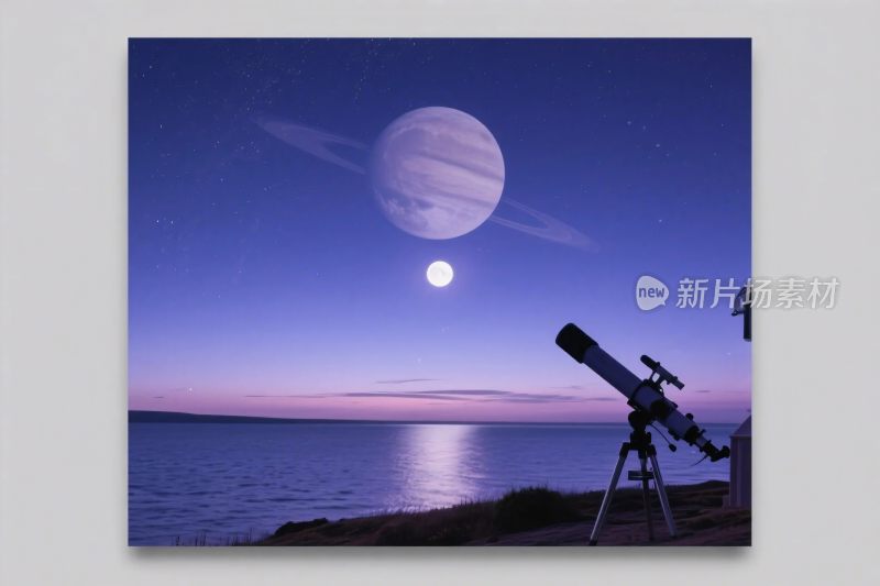 星空观测场景插画