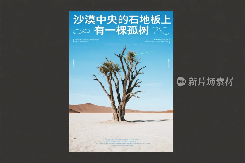 沙漠孤树插画