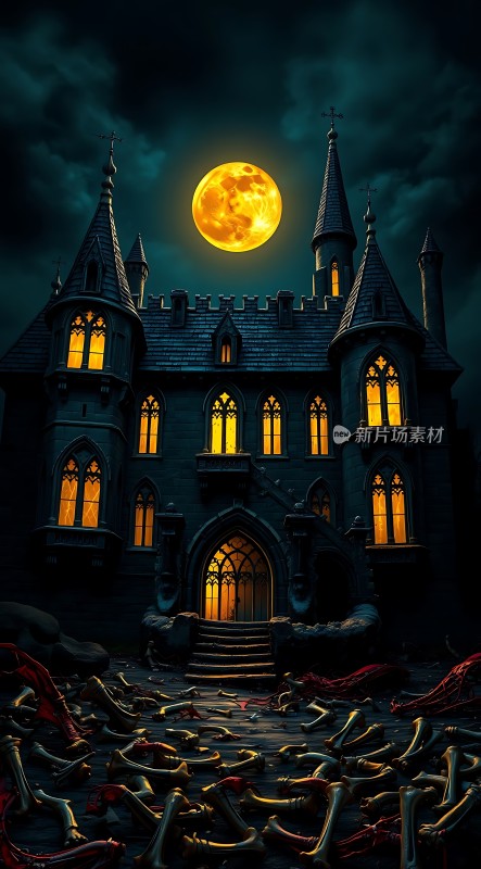 鬼影幢幢的城堡之夜