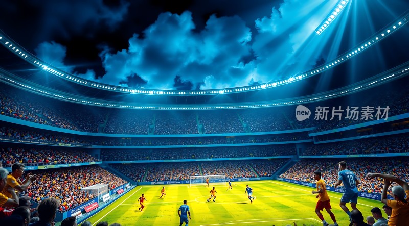 新片场素材 足球比赛现场