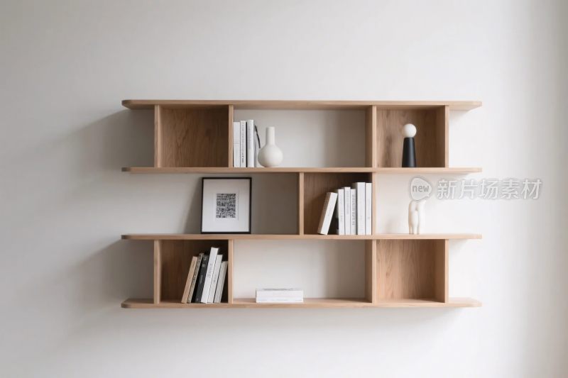 现代简约书架装饰图