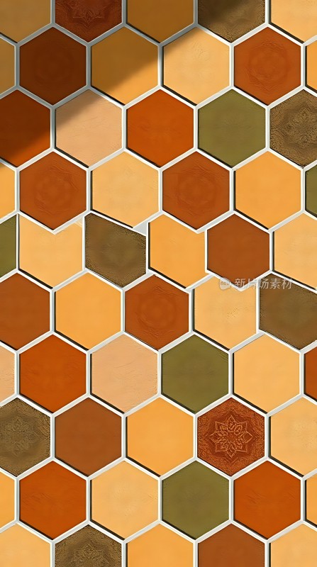 六边形瓷砖拼接艺术
