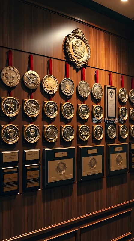 奖牌陈列墙荣誉与成就的展示